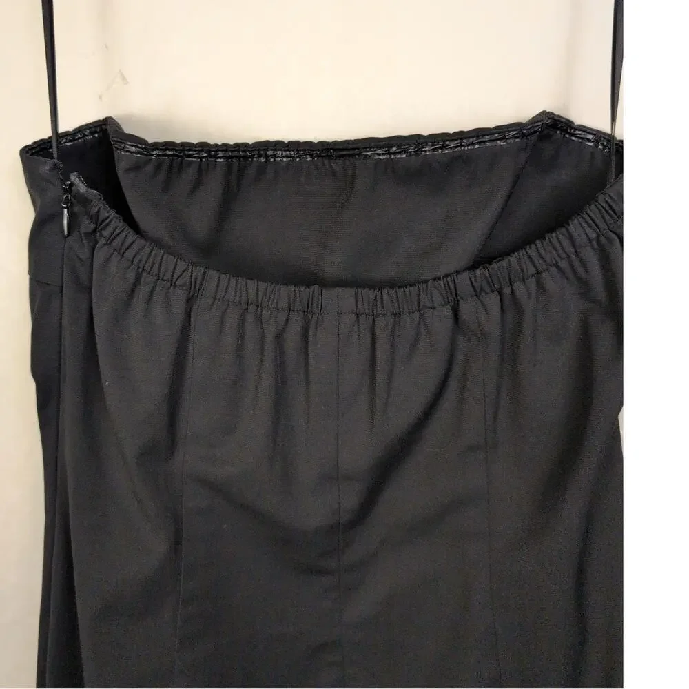 J.Crew black stretch strapless dress Size 6 Minimal Cocktail Party Retro Classic
